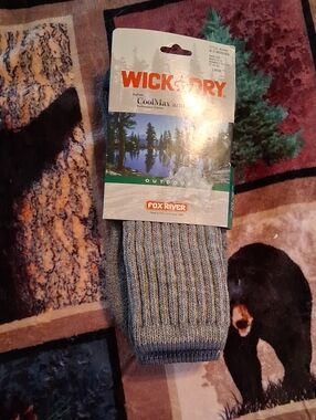 Wick Dry Outdoor Crew Socks - Gray - Fox River